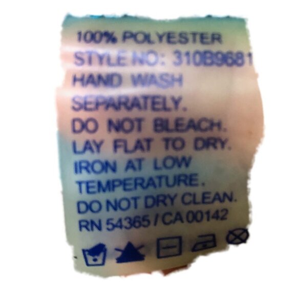 PETER NYGARD PETITE (8) Turquoise Blouse with gold chain accent - Picture 5 of 5